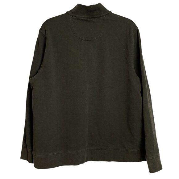UNTUCKit 1/4 Zip Pullover Sweater Mens XL Smart Casual Olive Green Corral 40297 - Picture 2 of 9